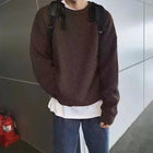 Loose Casual Retro Trendy Sweater Brown