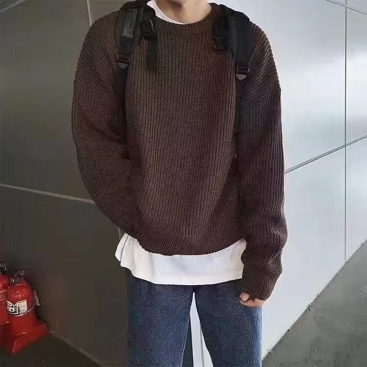 Loose Casual Retro Trendy Sweater Brown