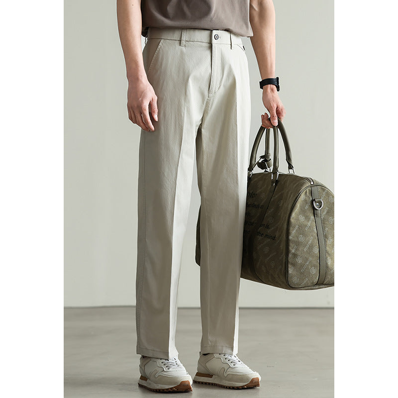 Cotton Blended Elasticated Slacks Men's Trousers