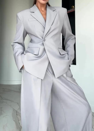 SS Gray Single-button Suit