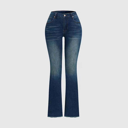 Women's Casual Slim Fit Jeans dark blue