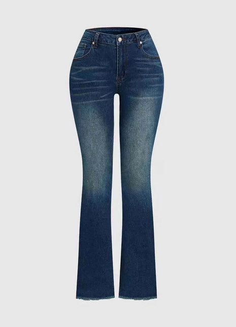 Women's Casual Slim Fit Jeans dark blue