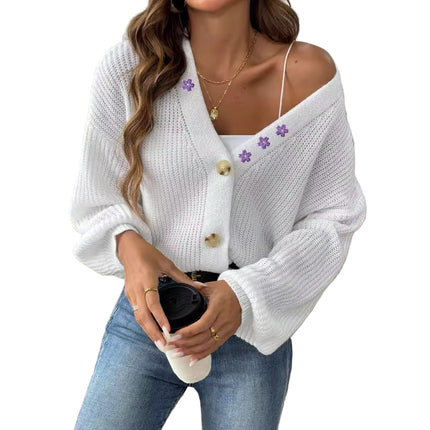Embroidered Stickers Cardigan