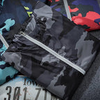 Camouflage Jackets Casual Mens Hooded Luminous Zipper Jacket