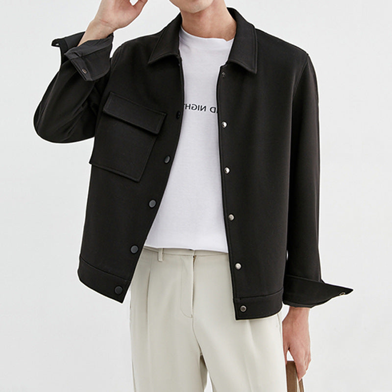 Polo Collar Jacket New Black
