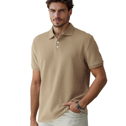 Casual Polo Collar Men's Khaki