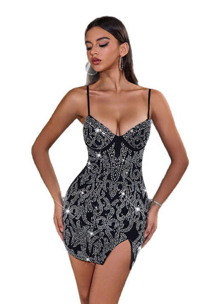 SS Rhinestone Mini Dress