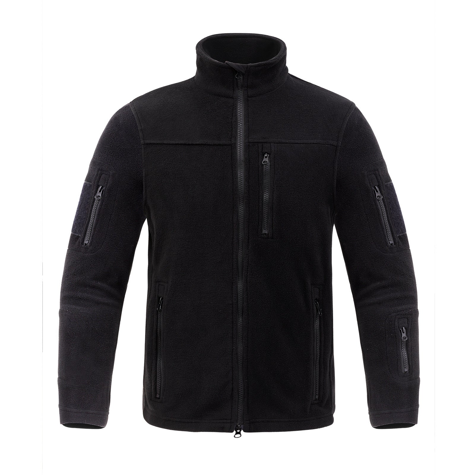 Men's Outdoor Sports Polar Fleece Jacket Thermal Climbing Jacket Black