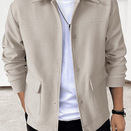 Men's Button - Up Design Jacket Apricot