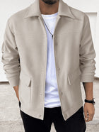 Men's Button - Up Design Jacket Apricot