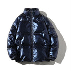 Men's Fleece-lined Cotton-padded Jacket dark blue