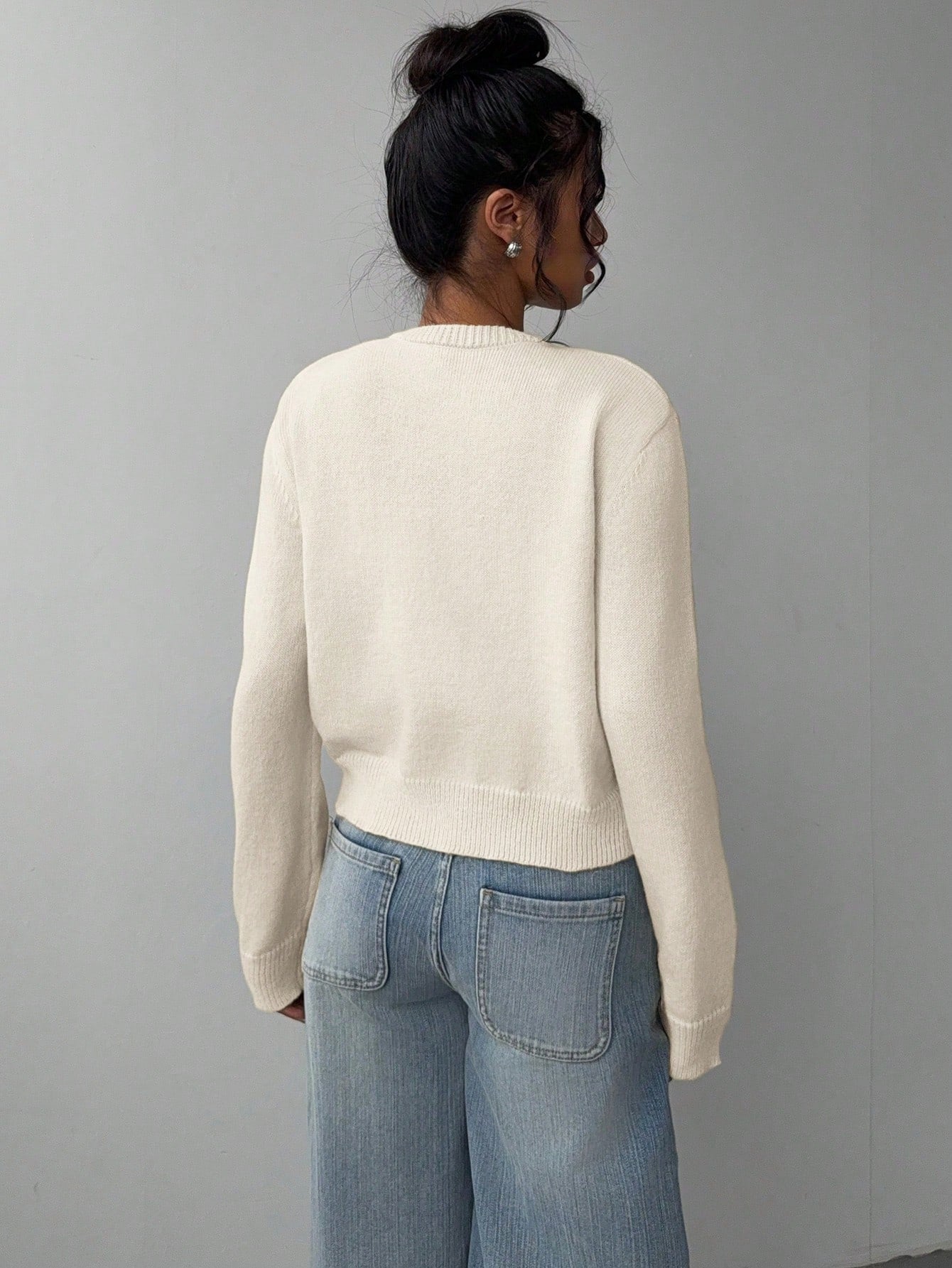 Chic Knitted Cardigan Short Sweater