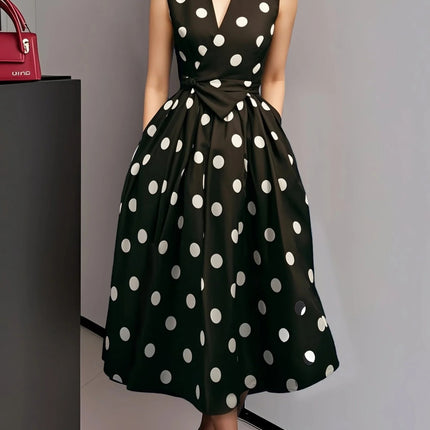 Women's Temperament Waist Controlled Dress Black