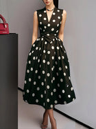 Women's Temperament Waist Controlled Dress Black