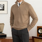 Men's Stand Collar Wool Sweater