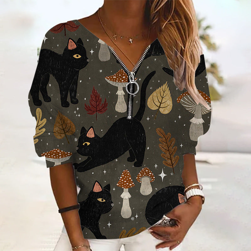 Halloween Printed Sweater BFH1G2222112