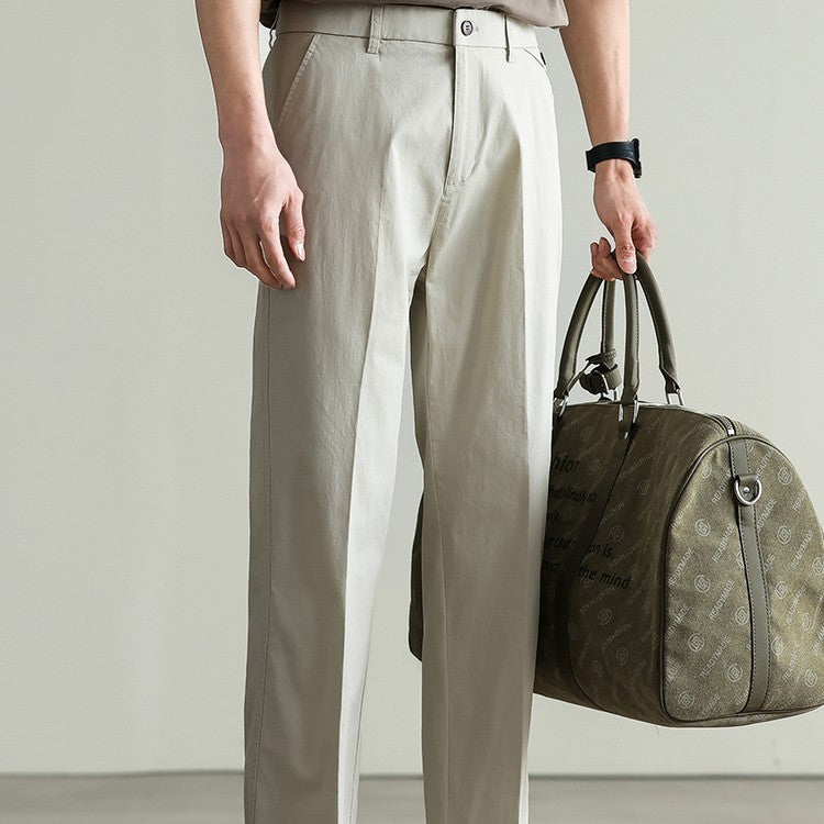 Cotton Blended Elasticated Slacks Men's Trousers