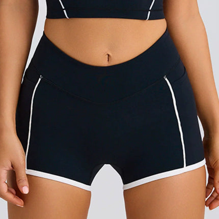 Sports Underwear Vest Shorts Spaghetti Strap Black Shorts