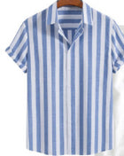 SS Stripe T-Shirt lake blue