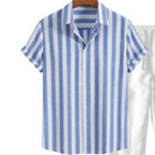Stripe Printed T-Shirt For Men sky blue