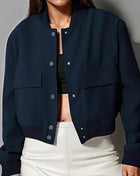 SS Button Down Jacket Navy Blue
