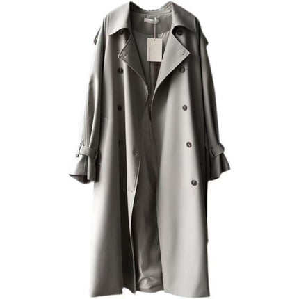 Casual Women's Trench Coat Gray