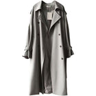Casual Women's Trench Coat Gray