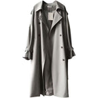 Casual Women's Trench Coat Gray