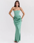 SS Party Evening Dress Green
