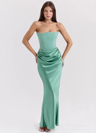 SS Party Evening Dress Green