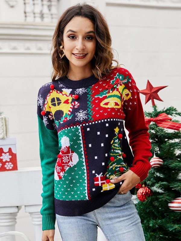 Women's Christmas Tree Snowflake Knitted Sweaters