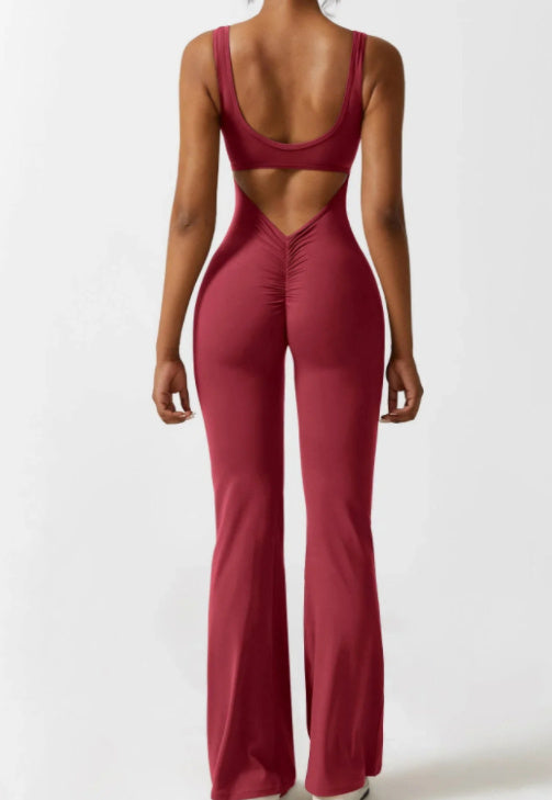 Women’s Tight Yoga Bodysuit Hollow Seamless Color1