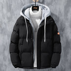 Men's Winter Windproof Thickened Jacket Black