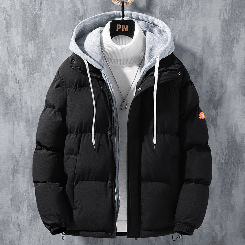 Men's Winter Windproof Thickened Jacket Black