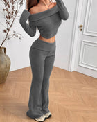 SS Top And Pants Set Gray