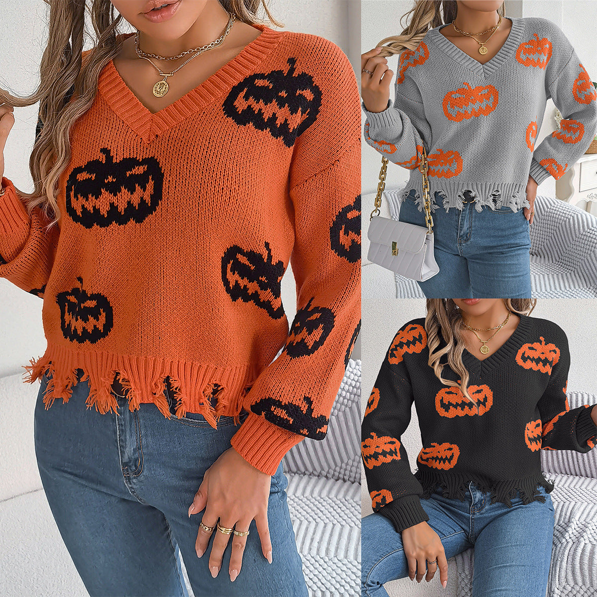 Halloween Pumpkin Sweater