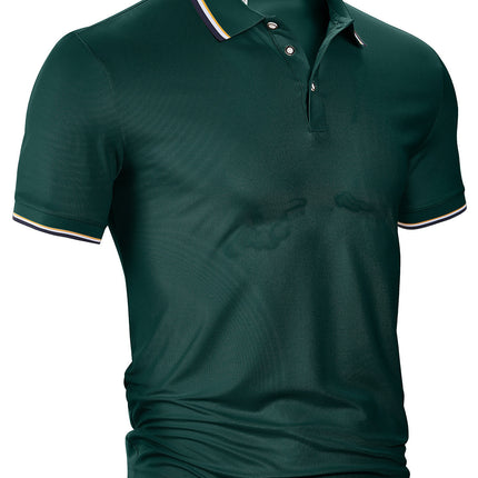 Men's Lapels Top Dark Green