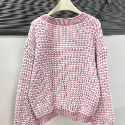 Snow Pattern Loose Sweet Cardigan