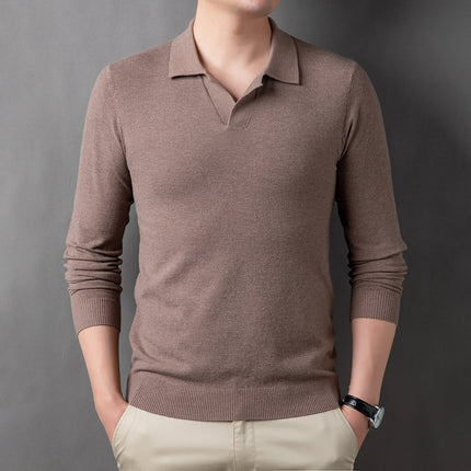Business Casual Knitwear Beige Gray