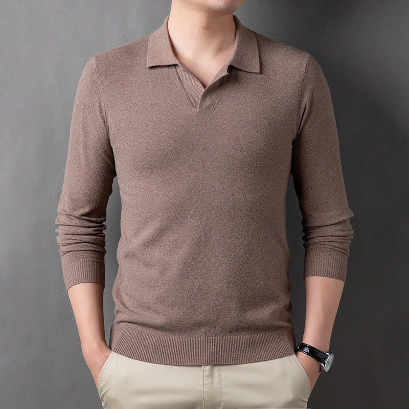 Business Casual Knitwear Beige Gray