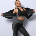 SS 3PCS Yoga Set Black and white