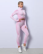 SS 3PCS Yoga Set pink gold