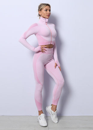 SS 3PCS Yoga Set pink gold