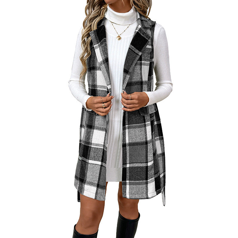 Retro Style Lace-up Women's Vest