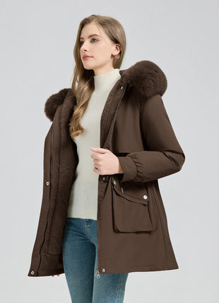 SS Winter Fur-Lined Jacket Brown
