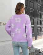 SS Brocade Sweater ultraviolet
