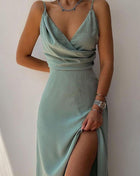 SS Sling Dress Green