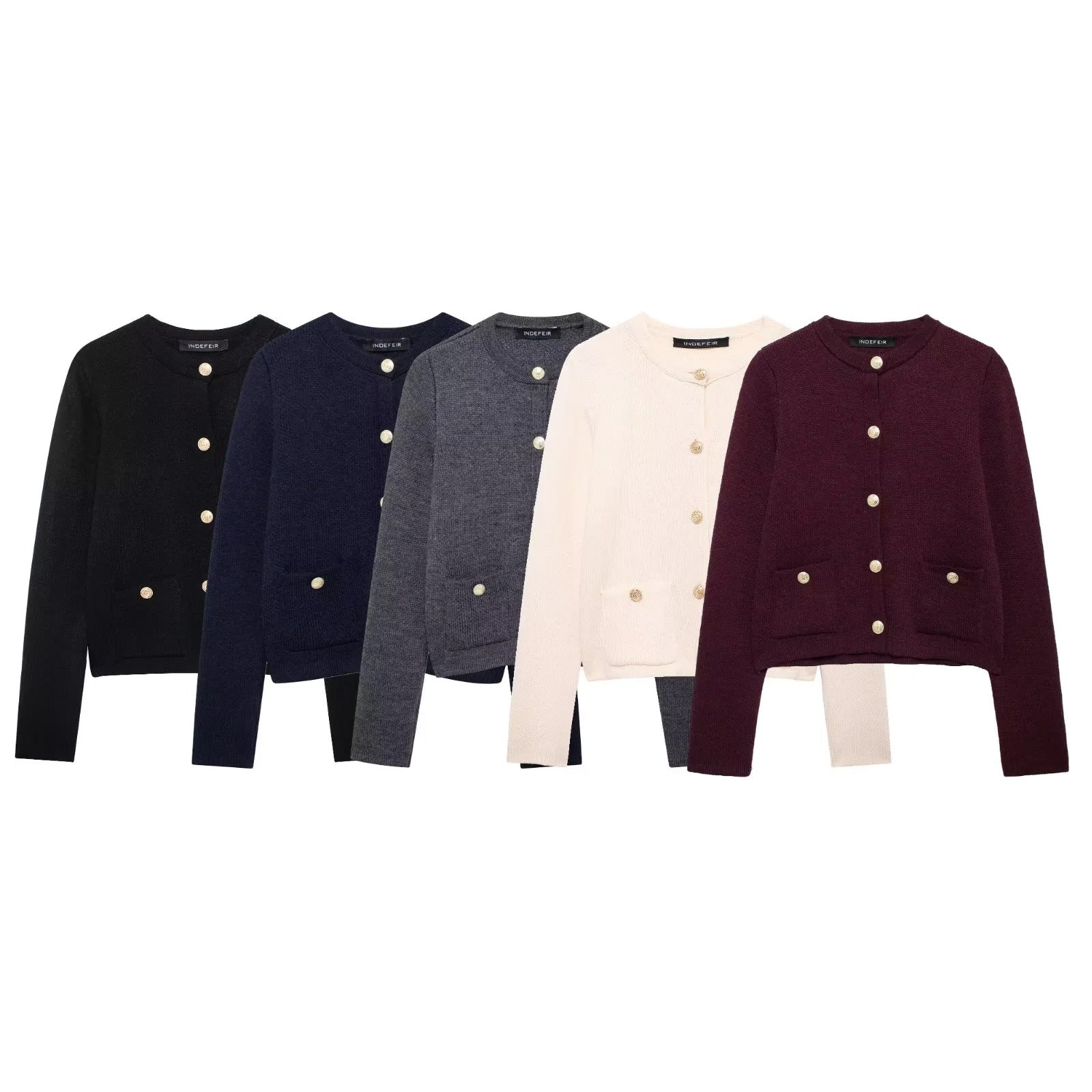 Gold Decorated Button Cardigan