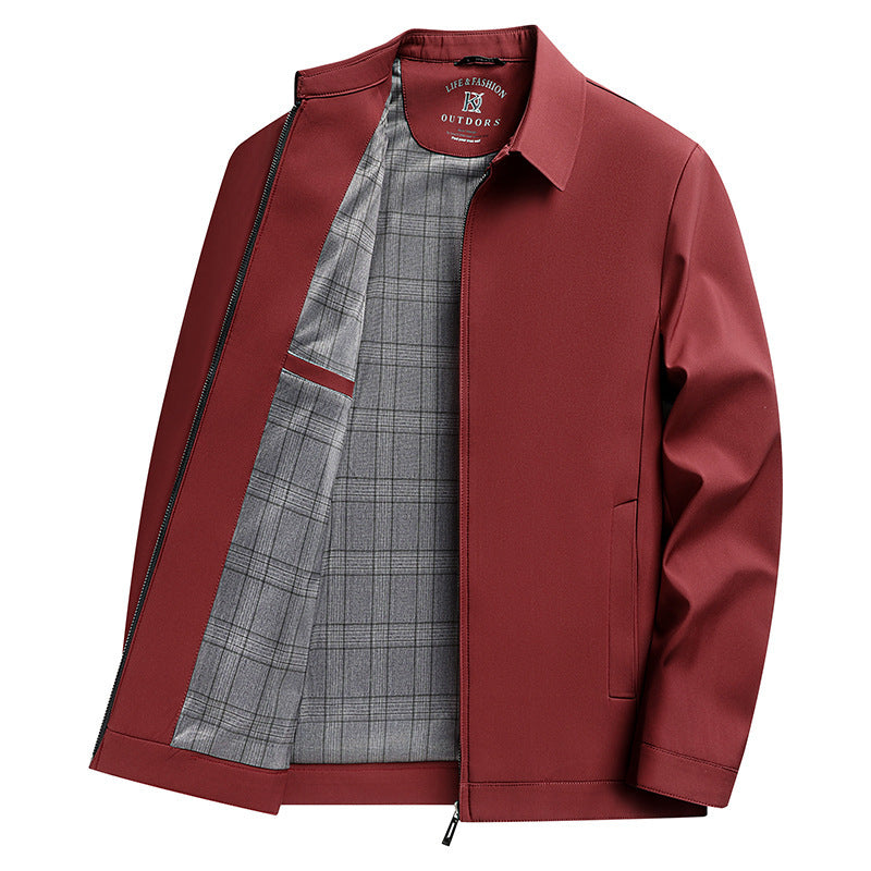 Men's Casual Collar Jacket Red