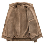 Men's Fleece-lined Washed Cotton Jacket